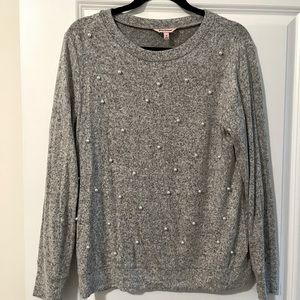 Soft grey pearl sweater size Small!